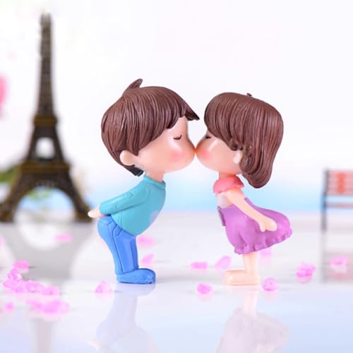 Miniature Couple Lover Figurines - 8pcs Boy & Girl Cake Toppers