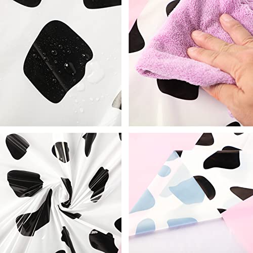 3 Pack Cow Print Disposable Tablecloths, 54x108 Inch for Parties