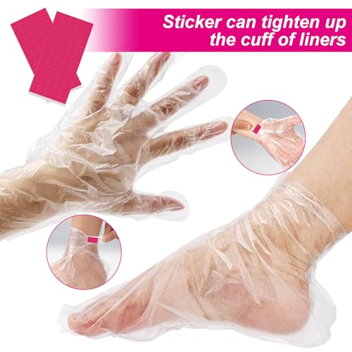 200 Disposable Paraffin Wax Liners for Hands & Feet - Thick PE Gloves