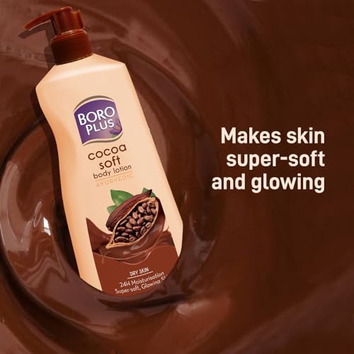 Boroplus Cocoa Soft Body Lotion 24H Moisturizer for Dry Skin, Deep Hydration, 400ml