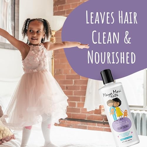 MAYA MARI Kids Hair Care Set, 5 Piece Kit for Ages 2-13, 2-in-1 Shampoo and Conditioner, Detangler Spray, Leave-In Conditioner, Curl Cream and Styling Gel, Coconut Lime Twist, 52 fl oz Total