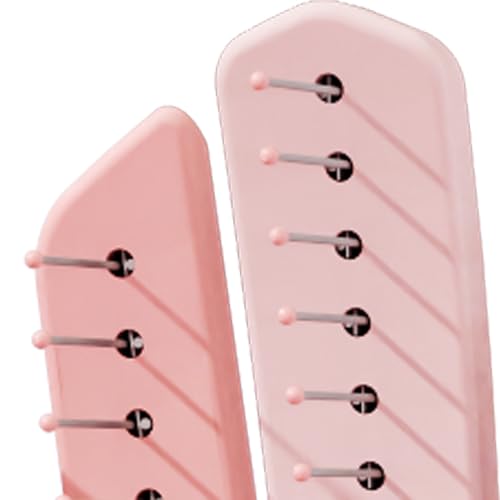 TEGOOL Detangling Brush for Curly Hair - Rainbow Pink Vented Brush