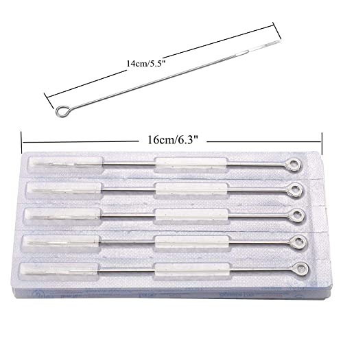 DOWEI 100PCS Disposable Tattoo Needles Set - Mixed Round Liner & Shader