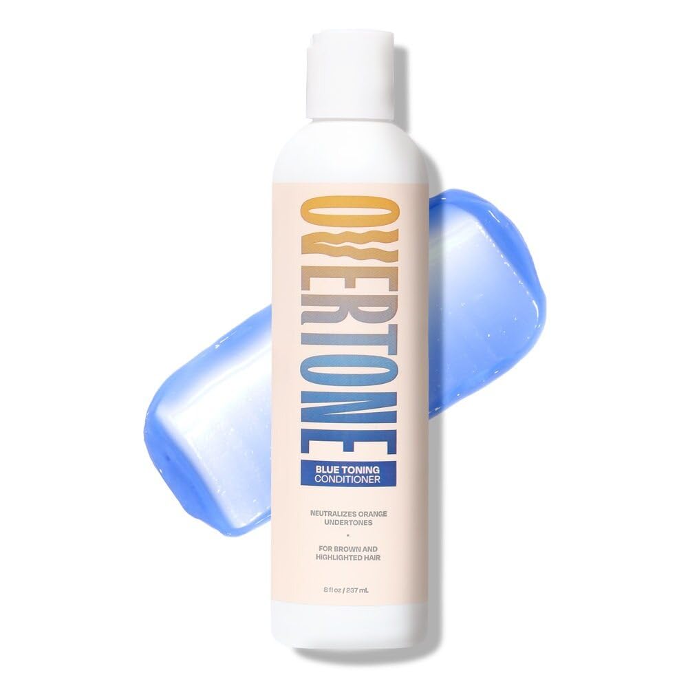 Blue Toning Conditioner - Neutralizes Brassiness for Blonde to Light Brown Hair - Hydrating Shea Butter & Coconut Oil - 8 oz