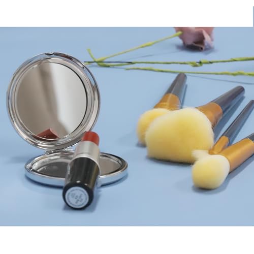 Musical Theatre Handheld Compact Makeup Mirror - Chrome Edition