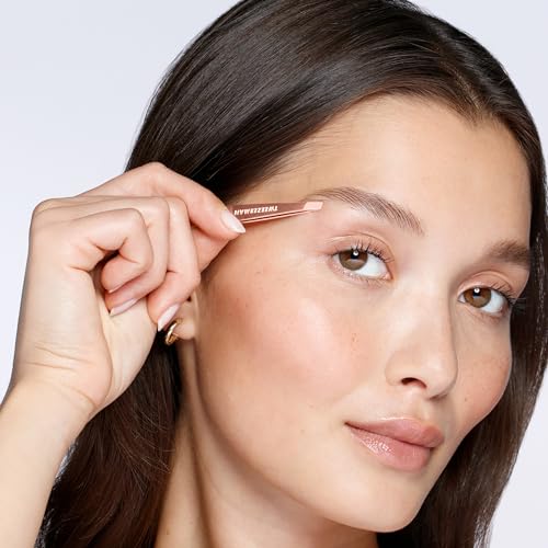 Tweezerman Mini Slant Tweezer - Professional Precision Tool in Rose Gold