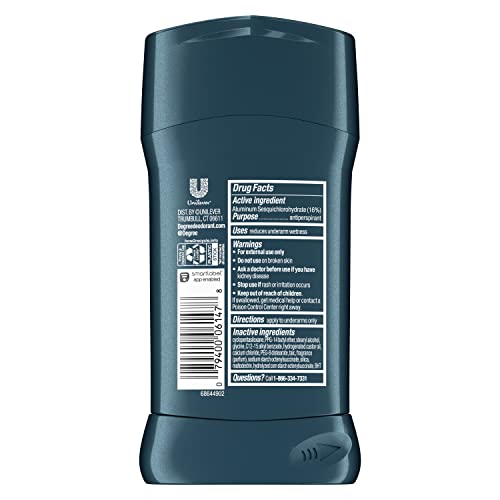 Degree Men Antiperspirant Deodorant Adventure Antiperspirant For Men With MotionSense Technology 2.7 oz, Pack of 4