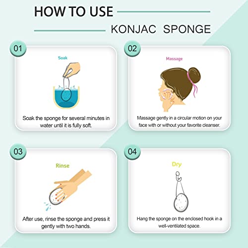 PureSOL Konjac Facial Sponge - Eco-Friendly Exfoliating Cleanser