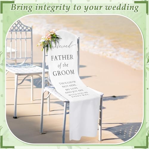 Wedding Memorial Chair Sign for Father of the Groom - Reserved Seat Decor