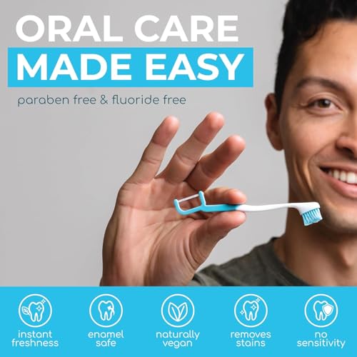 Brushee Disposable Travel Toothbrush 24-Pack with Mint Paste
