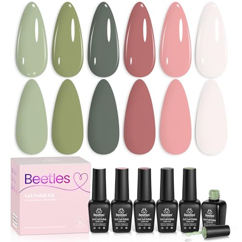 Beetles Fall Gel Polish Set - 6 Colors for Nail Art & Manicures