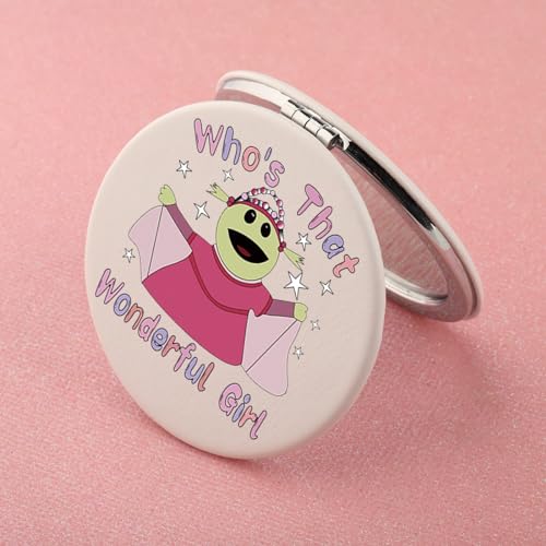 WUSUANED Green Princes Makeup Mirror - Double-Sided Cartoon Gift