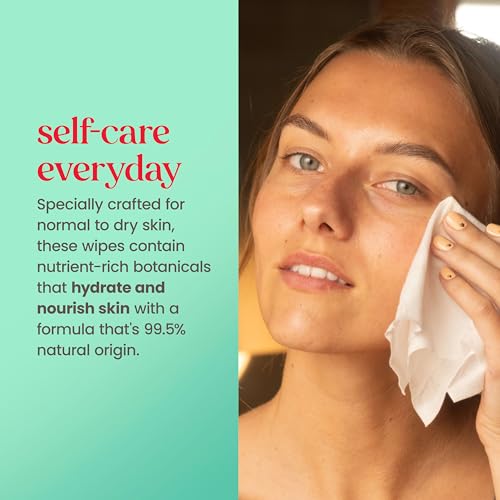 Burt's Bees Cucumber & Mint Facial Towelettes, 30 Ct - 100% Plant-Based