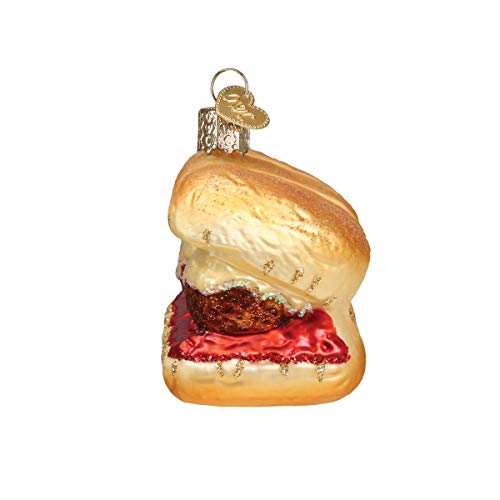 Old World Christmas Meatball Sandwich Ornament - Hand-Painted Glass