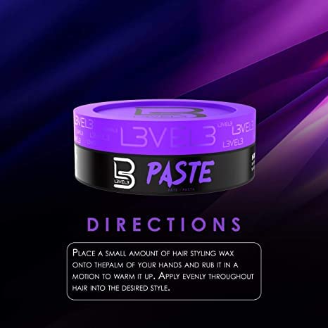 L3 Long-Lasting Hair Styling Paste for Men - Strong Hold & Volume - Keratin Infused