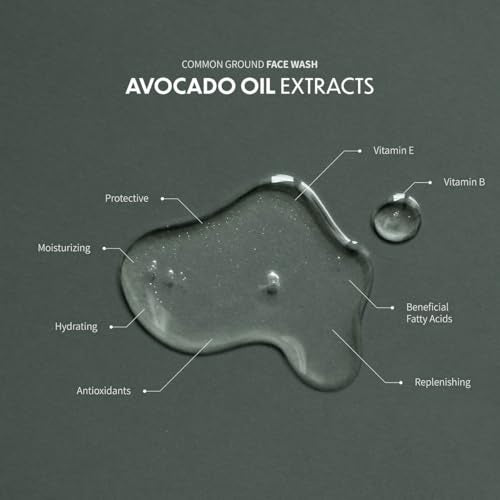 COMMON GROUND Natural Avocado Oil Face Cleanser - Vegan & pH Balanced