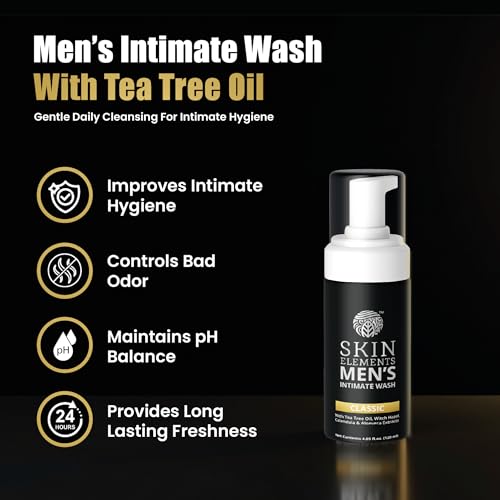 Skin Elements Men's Intimate Wash with Tea Tree Oil & Aloe Vera - 4.05 Fl Oz