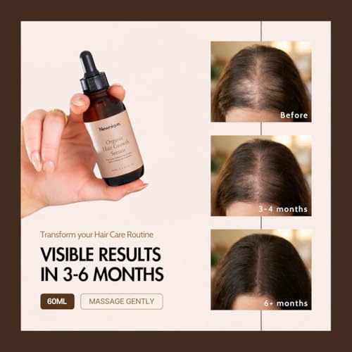 Newnique Organic Hair Growth Oil with Rosemary & Biotin – Vegan Hair Care for Thicker, Fuller Hair