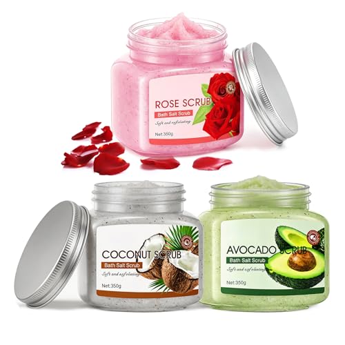 JYSJIAYOU Exfoliating Body Scrub with Botanical Particles - Moisturizing Shower Scrub, 350g - Variation A