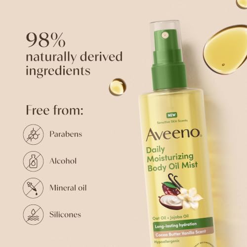 Aveeno Daily Moisturizing Body Oil Mist - Cocoa Butter Vanilla, 6.7 oz