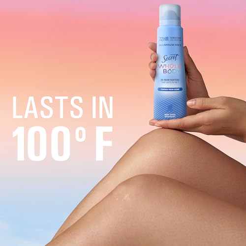 Secret Aluminum-Free Whole Body Deodorant Spray for Women, 72hr Freshness