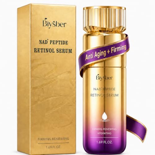 BIYSBER Retinol Serum for Face & Neck 1.69oz with Peptides & NAD+ – Firming Collagen Anti-Aging