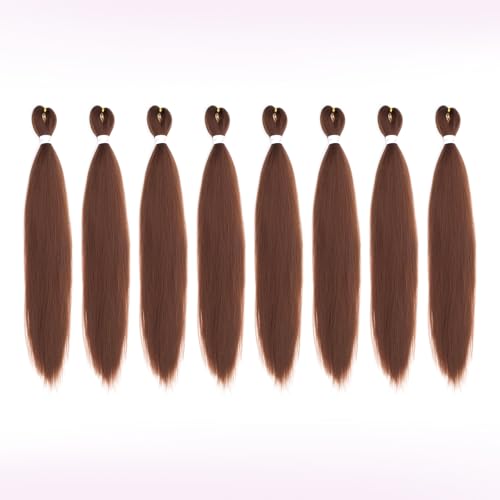 LumosHair 30 Inch Pre-Stretched Braiding Hair - 8 Packs Synthetic Fiber