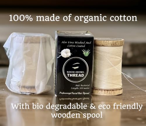 Kochi Co Organic Cotton Eyebrow Threading Kit for Precise Shaping - Pack of 1