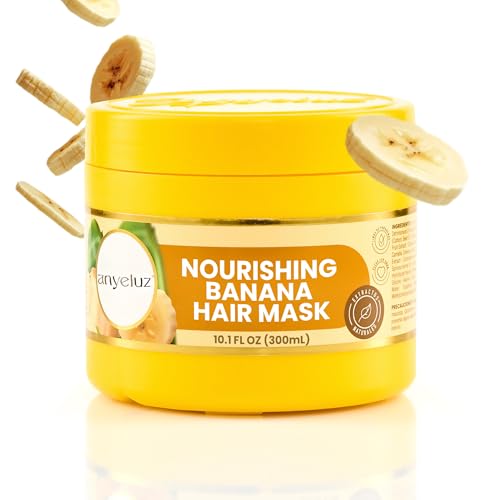 ANYELUZ Banana Hair Mask for Dry Hair - Deep Nourishing 10 Oz, with Banana Extract, Weekly Treatment