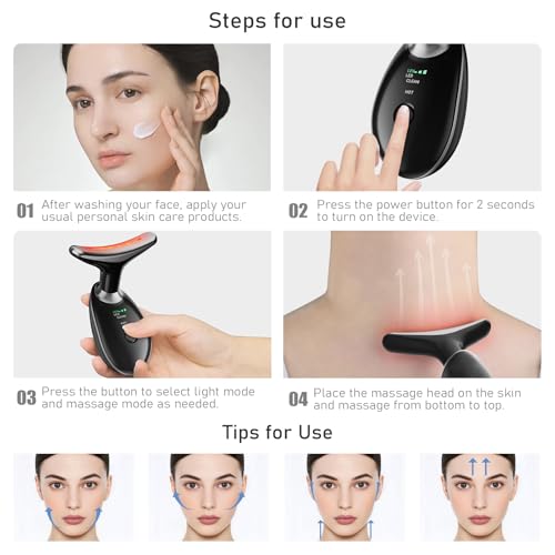 Cocobeen Black Face & Neck Skin Care Tool Electric Lifting Device Wrinkle Remover