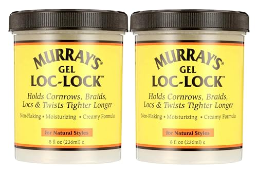 Murray's Loc-Lock Hair Gel - 8 oz. Pack of 2 for Strong Hold