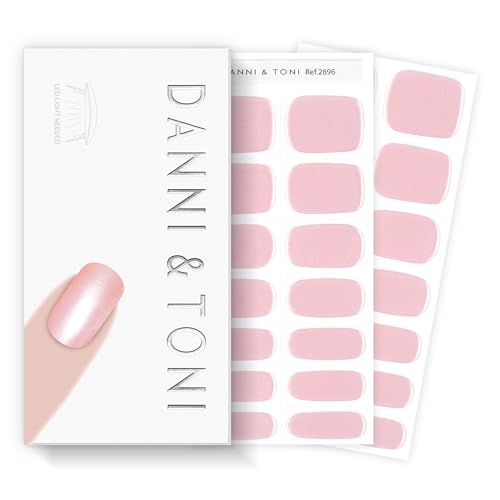 DANNI & TONI Semi-Cured Gel Nail Strips - Pearl Nude Mirror Gel Wraps