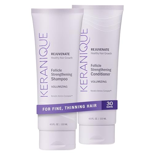 Keranique Volumizing Shampoo & Conditioner Set for Hair Growth & Thinning Hair Support
