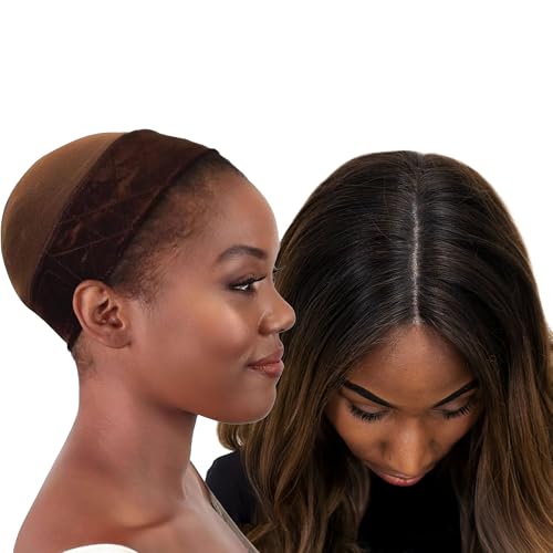 MILANO COLLECTION Chocolate Brown Wig Grip Band with 9 Nylon Caps