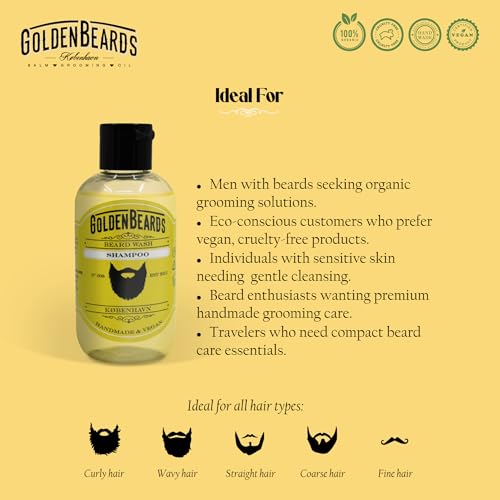 Golden Beards Organic Beard Shampoo – 100ml Lavender Scent