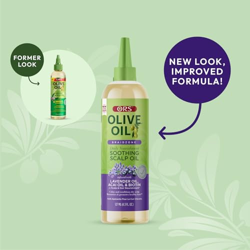 ORS Olive Oil Braidzone Scalp Oil with Lavender & Biotin - Pack of 3