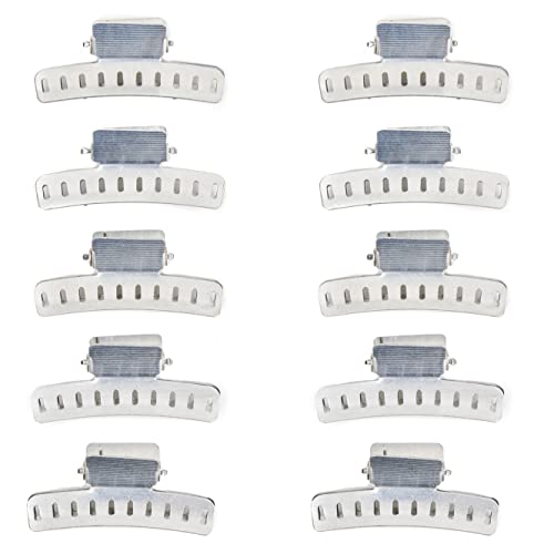Salon Supply Co 10-Pack Aluminum Wave Clips - 2" Finger Wave Set