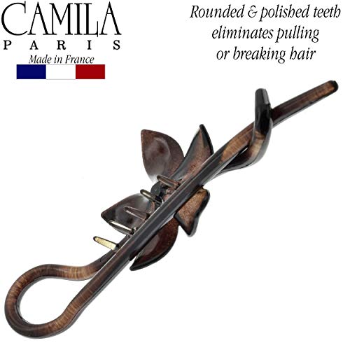 Camila Paris Tortoise Shell French Hair Barrette Clip for Women & Girls