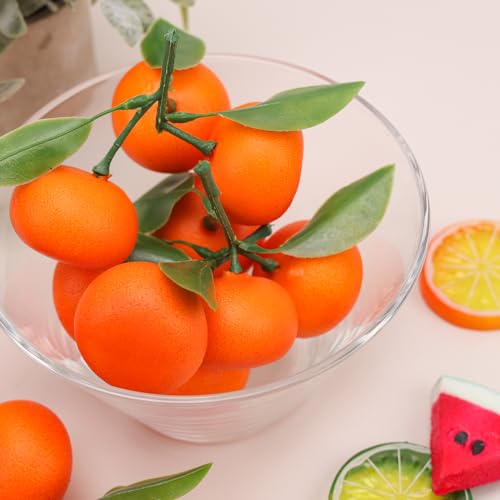 Gresorth Lifelike Artificial Mini Bunch of 5 Orange Tangerines
