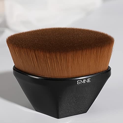 IS'MINE Flat Top Kabuki Foundation Brush Black - Gentle, Professional Makeup Tool