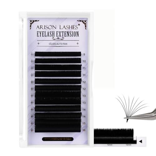 ARISON LASHES Easy Fan Volume Lashes 0.07 CC Curl 9-16mm Mixed Length Black