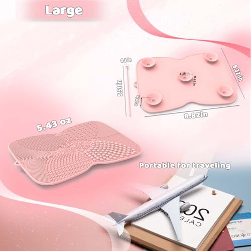 Silicone Makeup Brush Cleaner Pad with Suction Cup - 8 Textures
