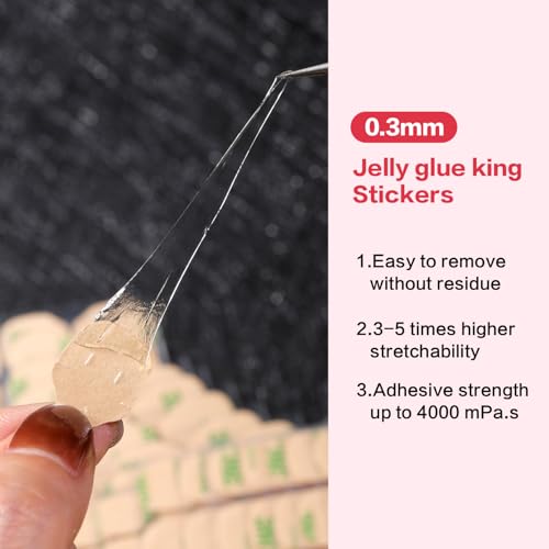 CurvLife 50 Sheets High Polymer Jelly Glue for Press-On Nails