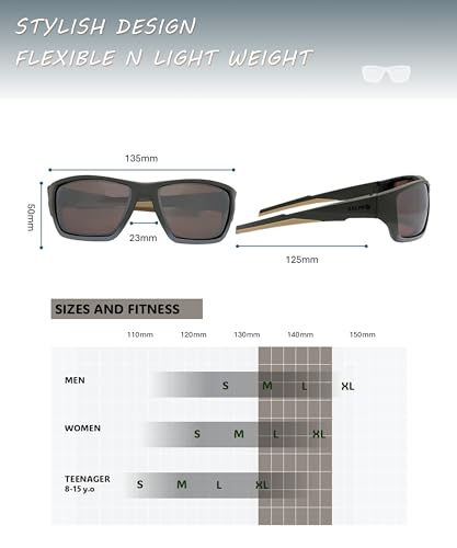 SOL PRO Polarized Wraparound Riding Sunglasses with Foam Padding
