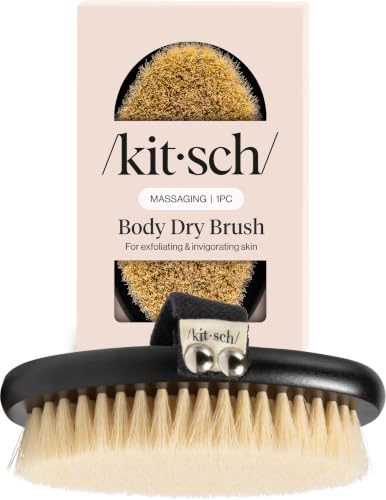 Kitsch Dry Brushing Body Brush for Lymphatic Drainage - 1 Count, Black