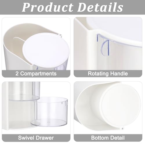 GUSHBIN 3-Tier Rotating Hair Accessories Organizer & Makeup Brush Holder