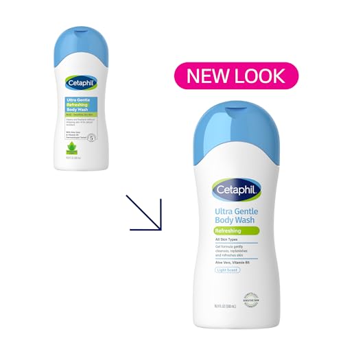 Cetaphil Ultra Gentle Refreshing Body Wash 16.9oz Hypoallergenic Moisturizing