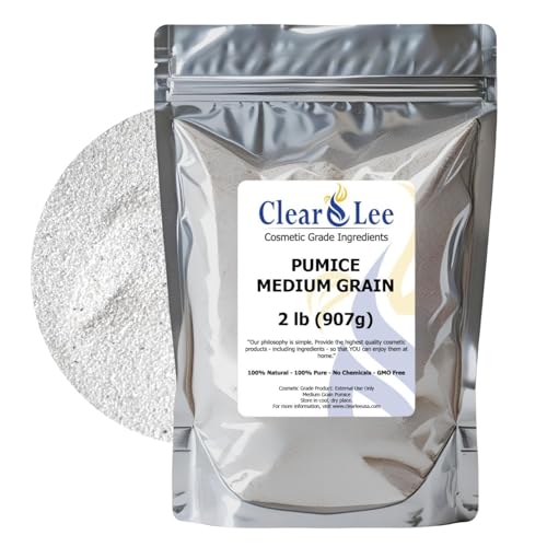 ClearLee 32oz Medium Grain Cosmetic Pumice for Skin Exfoliation & DIY Scrubs