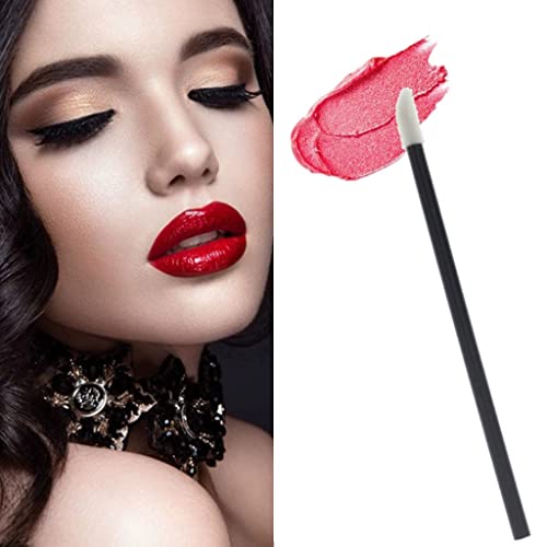 600-Piece Disposable Lip Gloss Wands - Soft Flocked Lipstick Applicators