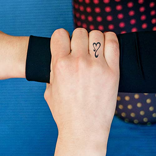 Cute Heart Temporary Tattoo Set of 2 - Hand or Body Design